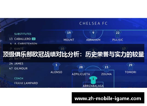 顶级俱乐部欧冠战绩对比分析：历史荣誉与实力的较量